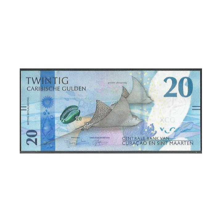 Curacao & Sint Marteen 20 Gulden 31 Mar 2025 P2