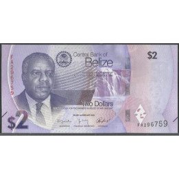 Belize 2 Dollars 1 Feb 2025 P73a