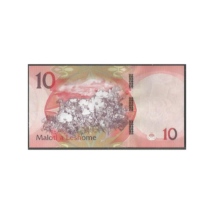 Lesotho 10 Maloti 2021 P26 reverso