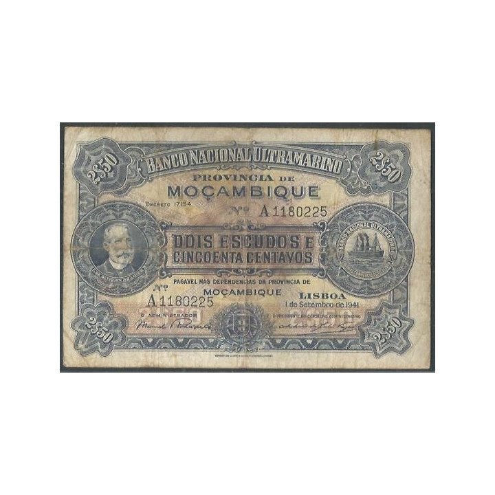 Mozambique 25 Escudos 1 Sep 1941 P82