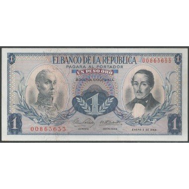 Billete de 1 Peso 2 ene 1964 BGW053