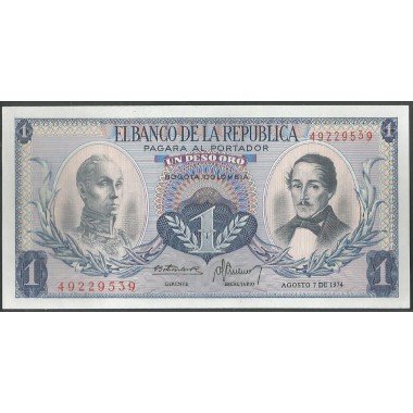 Billete de 1 Peso 7 ago 1974 BGW079