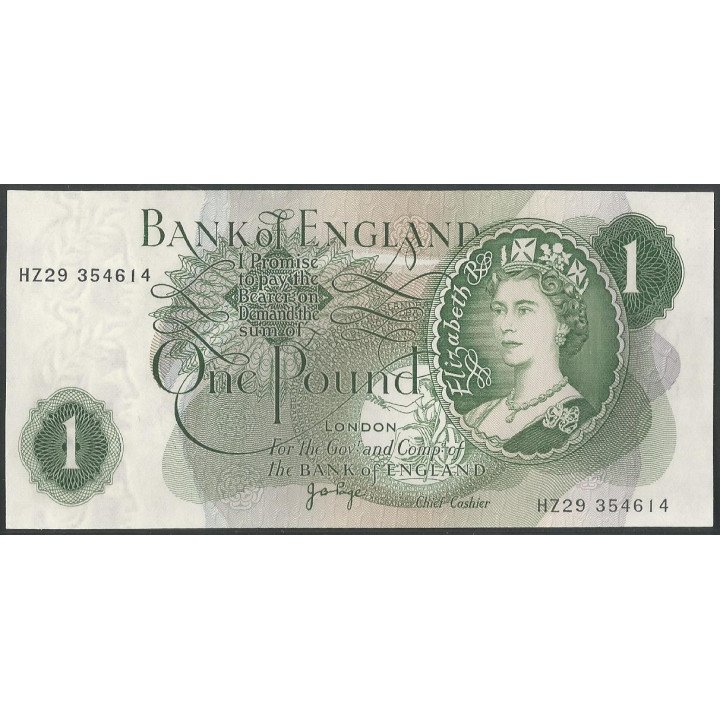 Inglaterra 1 Pound ND1970-77 P374g