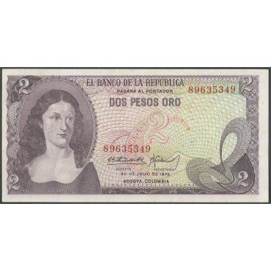 Billete de 2 Pesos 20 jul 1972 BGW094