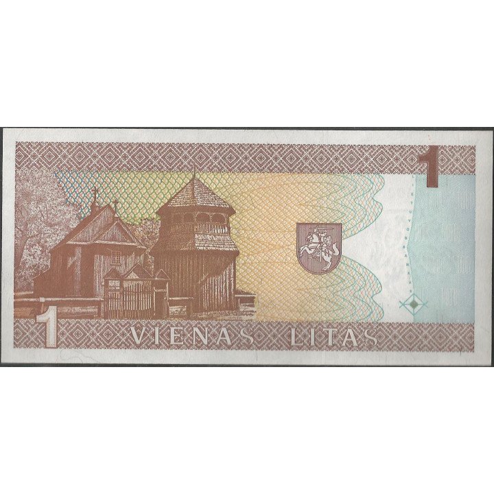 Lituania 1 Litas 1994 P53a reverso