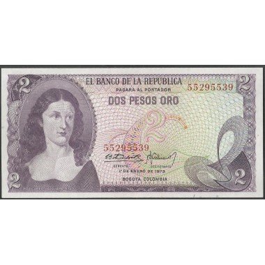 Billete de 2 Pesos 1 ene 1973 BGW095
