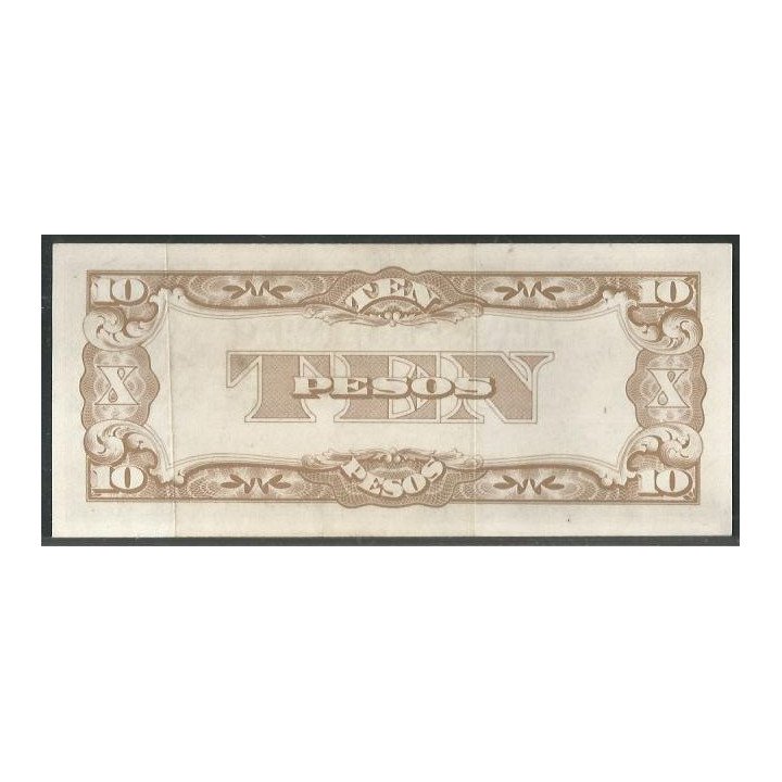 Filipinas 10 Pesos ND1942 PD P108a reverso