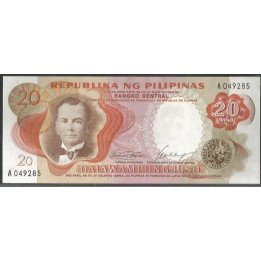 Filipinas 20 Piso ND1969 Firma 7 P145a