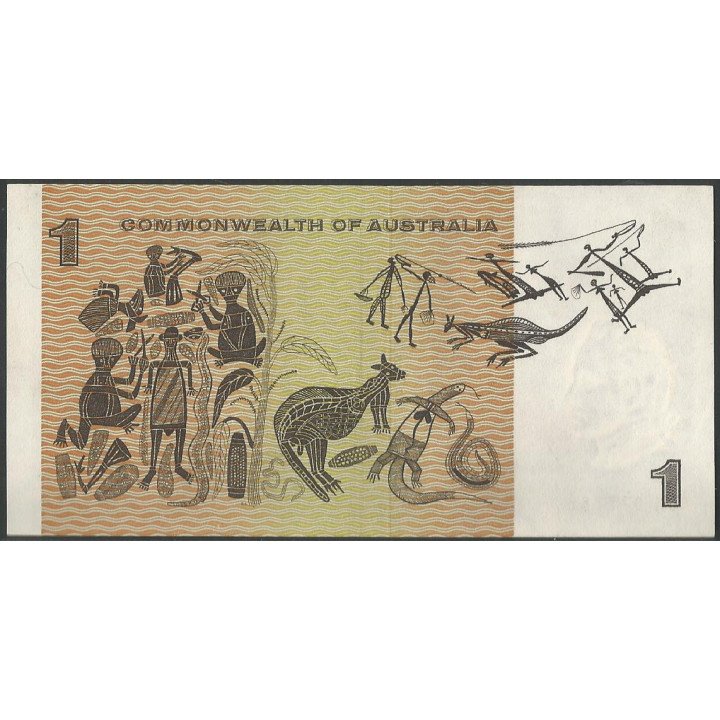 Australia 1 Dollar ND1966 P37a reverso