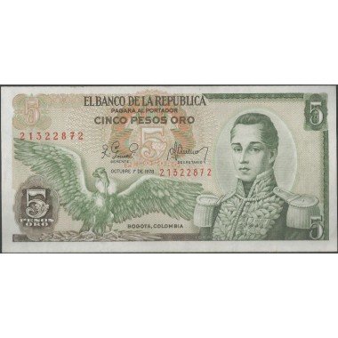 Billete de 5 Pesos 1 Oct 1978 BGW151
