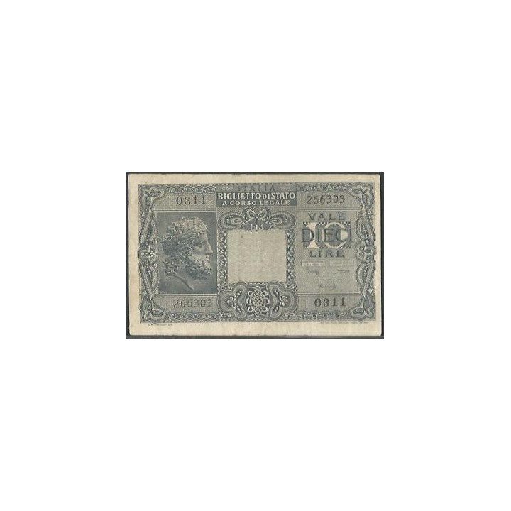Italia 10 Liras 23 Nov 1944 P32b