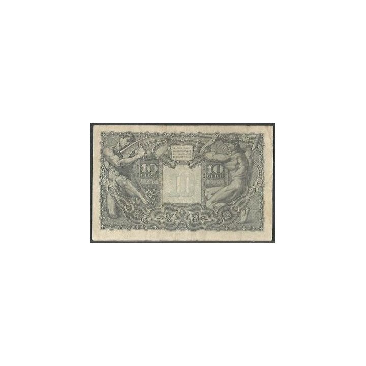 Italia 10 Liras 23 Nov 1944 P32b reverso