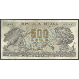 Italia 500 Liras 20 Jun 1966 P93a