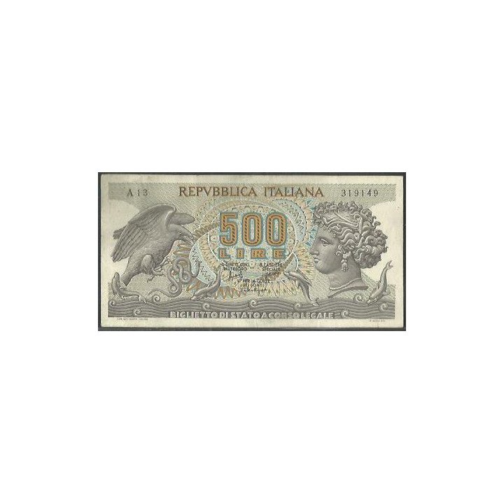 Italia 500 Liras 20 Jun 1966 P93a