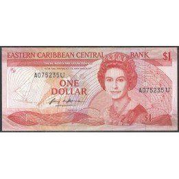 Anguilla 1 Dollar ND1988-9 P21U