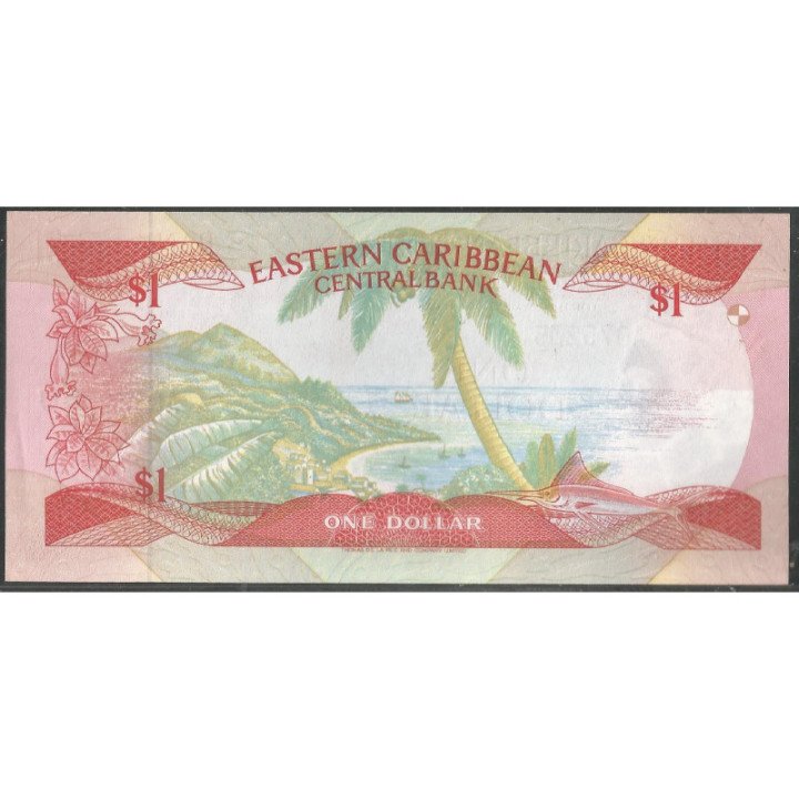 Anguilla 1 Dollar ND1988-9 P21U reverso
