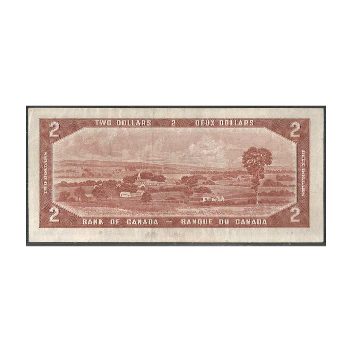 Canada 2 Dollars 1954 (1955-61) P76a reverso