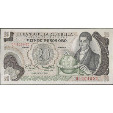 Billete de 20 Pesos 1 Ene 1982 BGW242