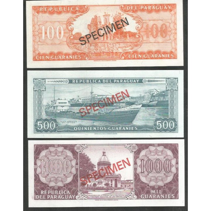 Paraguay Set Specimenes 1999 PCS1 reverso