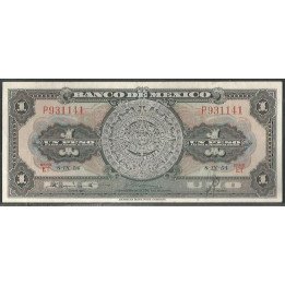 Mexico 1 Peso 8 Sep 1954 Serie ET P56b