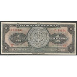Mexico 1 Peso 8 Sep 1954 Serie ES P56b