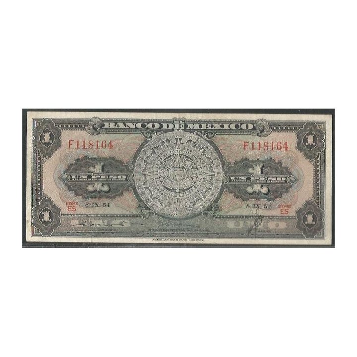Mexico 1 Peso 8 Sep 1954 Serie ES P56b