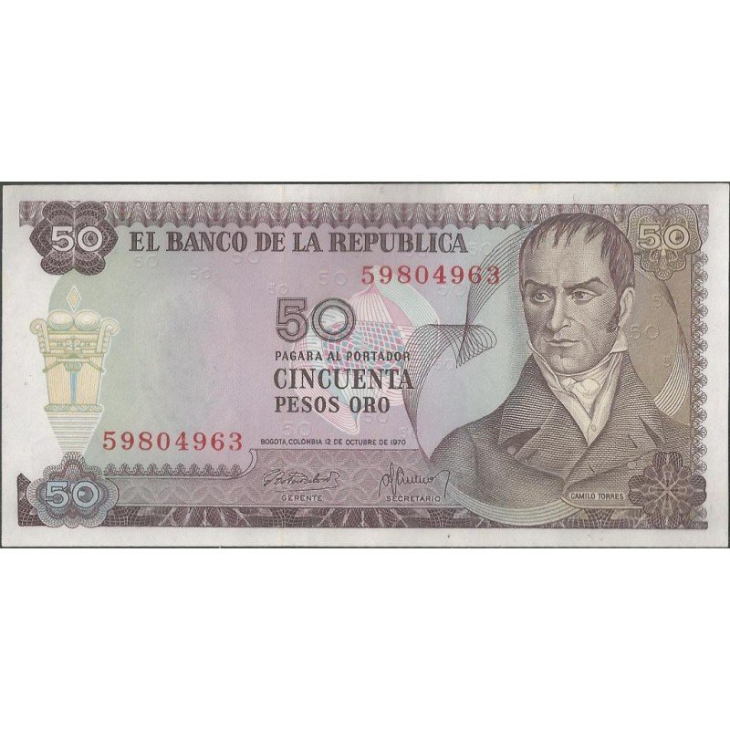Billete de 50 Pesos 12 Oct 1970 BGW263