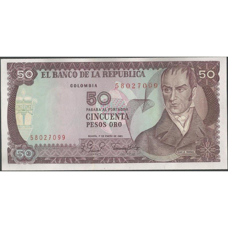 Billete de 50 Pesos 1 Ene 1980 BGW268