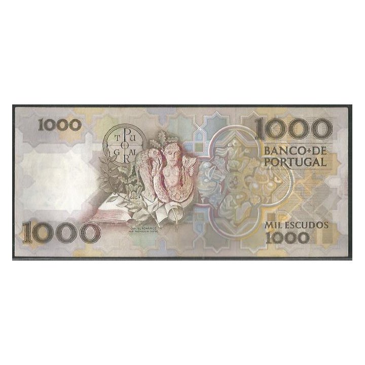 Portugal 1.000 Escudos 20 Dic 1990 P181h reverso