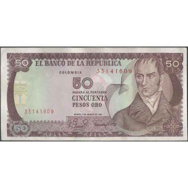 Billete de 50 Pesos 7 Ago 1981 BGW270