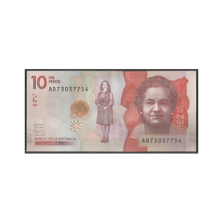 Billete de 10.000 Pesos 2 Ago 2016 AD BGWNF10-4