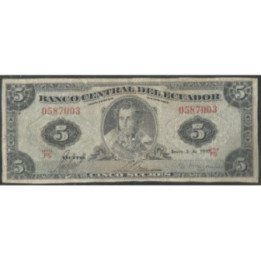 Ecuador 5 Sucres 2 Ene 1958 FS P100b