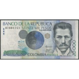 Billete de 20.000 Pesos 24 Ago 2009 BGW734