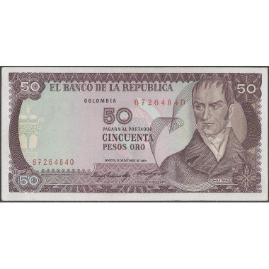 Billete de 50 Pesos 12 oct 1984 BGW274