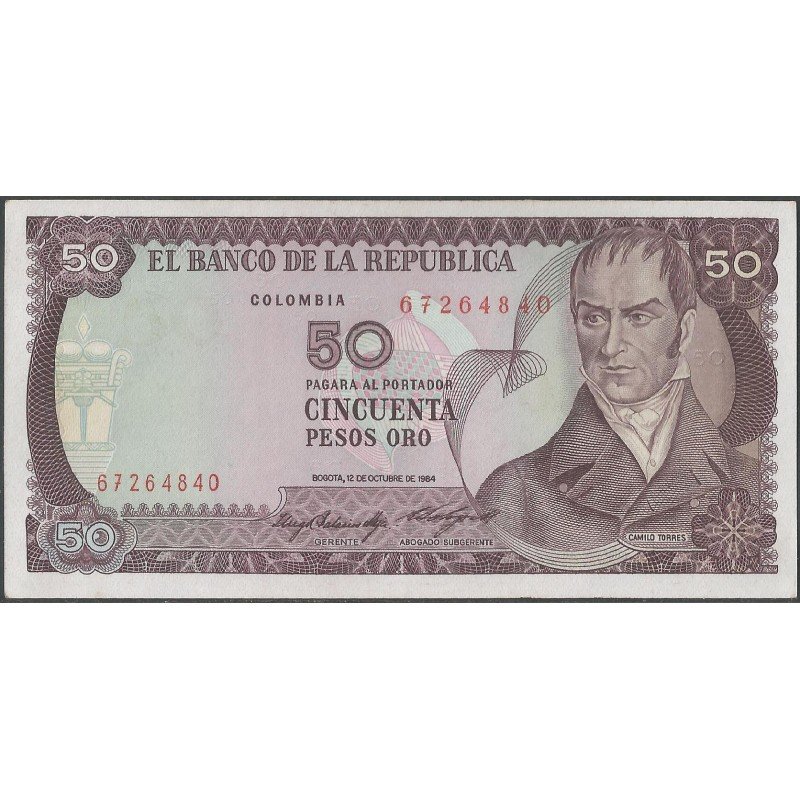 Billete de 50 Pesos 12 oct 1984 BGW274