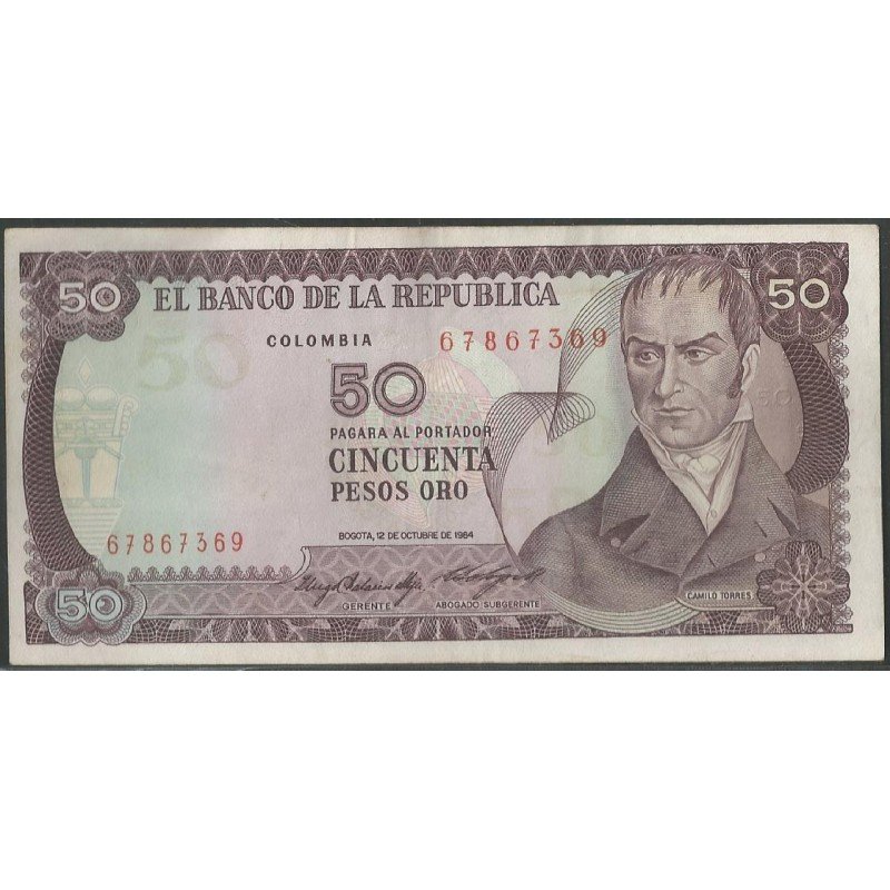 Billete de 50 Pesos 12 oct 1984 BGW274