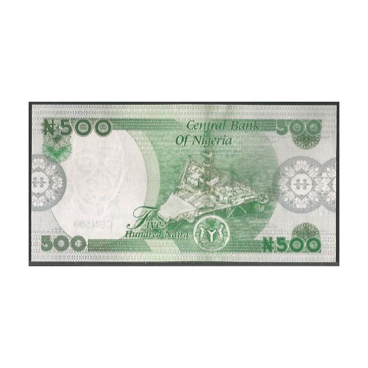 Nigeria 500 Naira 2023 P48b reverso