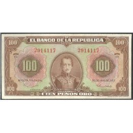 Billete de 100 Pesos 20 Jul 1957 BGW292