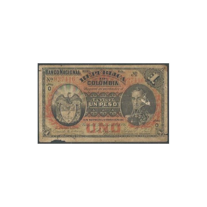 Banco Nacional 1 Peso 4 Mar 1895 P234