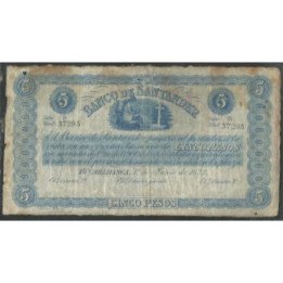 Banco de Santander 5 Pesos 6 Ene 1900 Ps832
