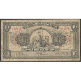 Peru 10 Soles 17 Feb 1955 P71a