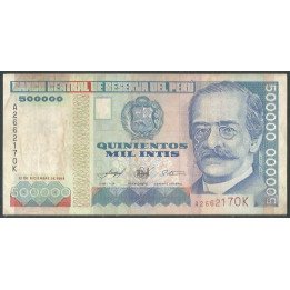 Peru 500.000 Intis 21 Dic 1989 B de M P147