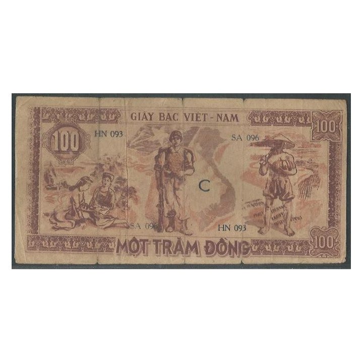 Vietnam Norte 100 Dong ND1946 P28a reverso