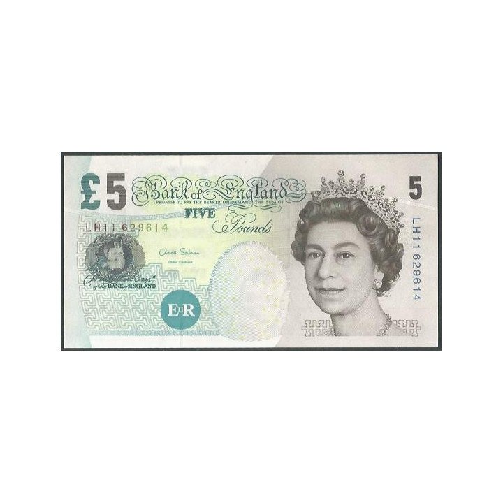 Inglaterra 5 Pounds 2002 (12) P391d