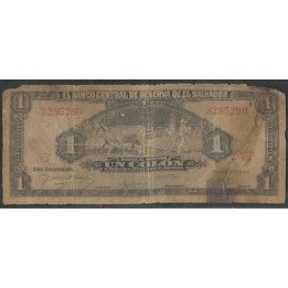 El Salvador 1 Colon 4 Sep 1957 P93a
