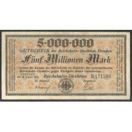Alemania - Dresden 5.000.000 Mark 21 Ago 1923