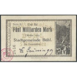 Alemania - Buhl 5 Millardos Mark Oct 1923