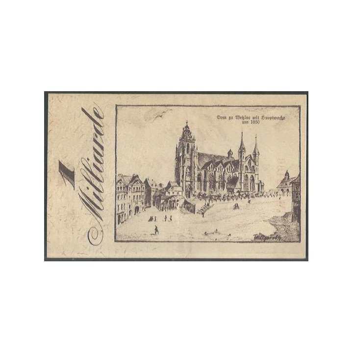 Alemania - Wetzlar 1 Millardo Mark 18 Sep 1923 reverso