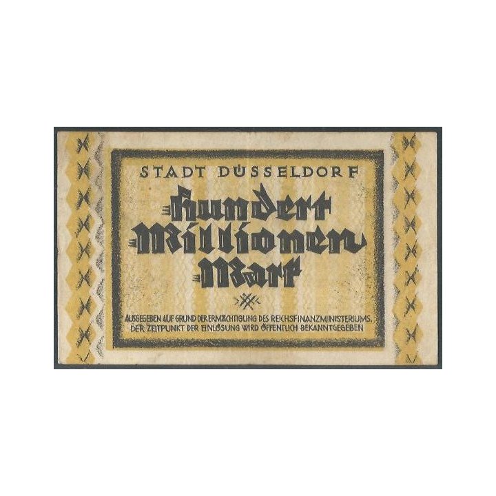 Alemania - Dusseldorf 100.000.000 Mark 15 Sep 1923