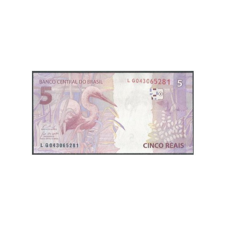 Brasil 5 Reales 2010 L P253g reverso
